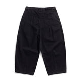 Wide Leg Canvas Pants, Black