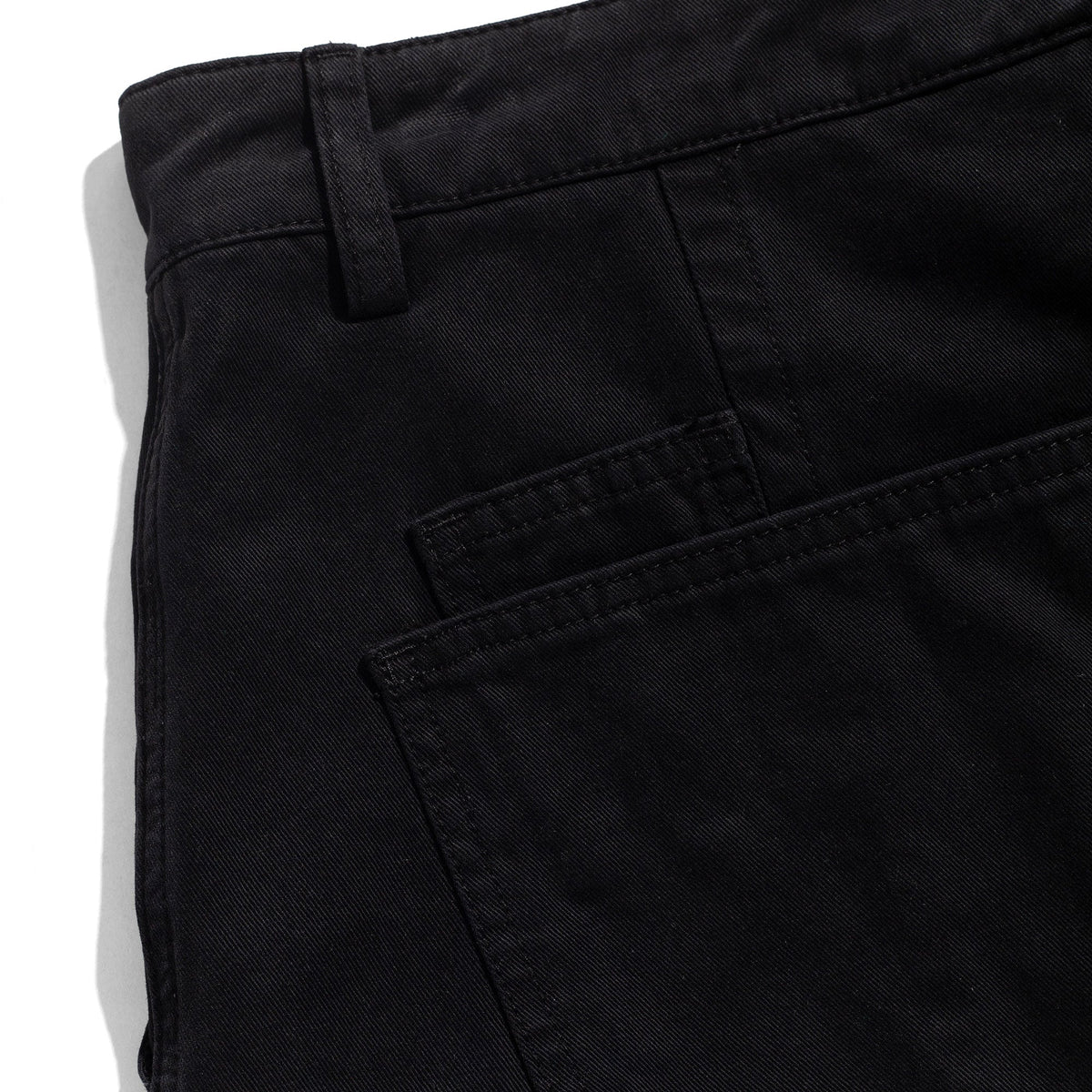 Wide Leg Canvas Pants, Black