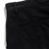 Wide Leg Canvas Pants, Black