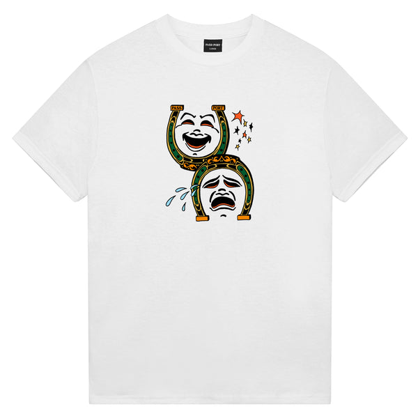 Pass~Port Dumb Luck Horseshoe Tee, White