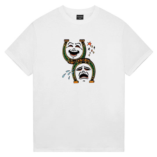 Dumb Luck Horseshoe Tee, White