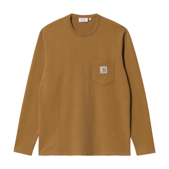 Quartersnacks Slub Yarn Pocket L/S Shirt, Hamilton Brown Heather