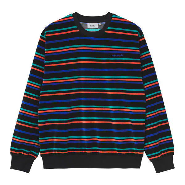 Carhartt WIP Clanton Sweat, Clanton Stripe / Black