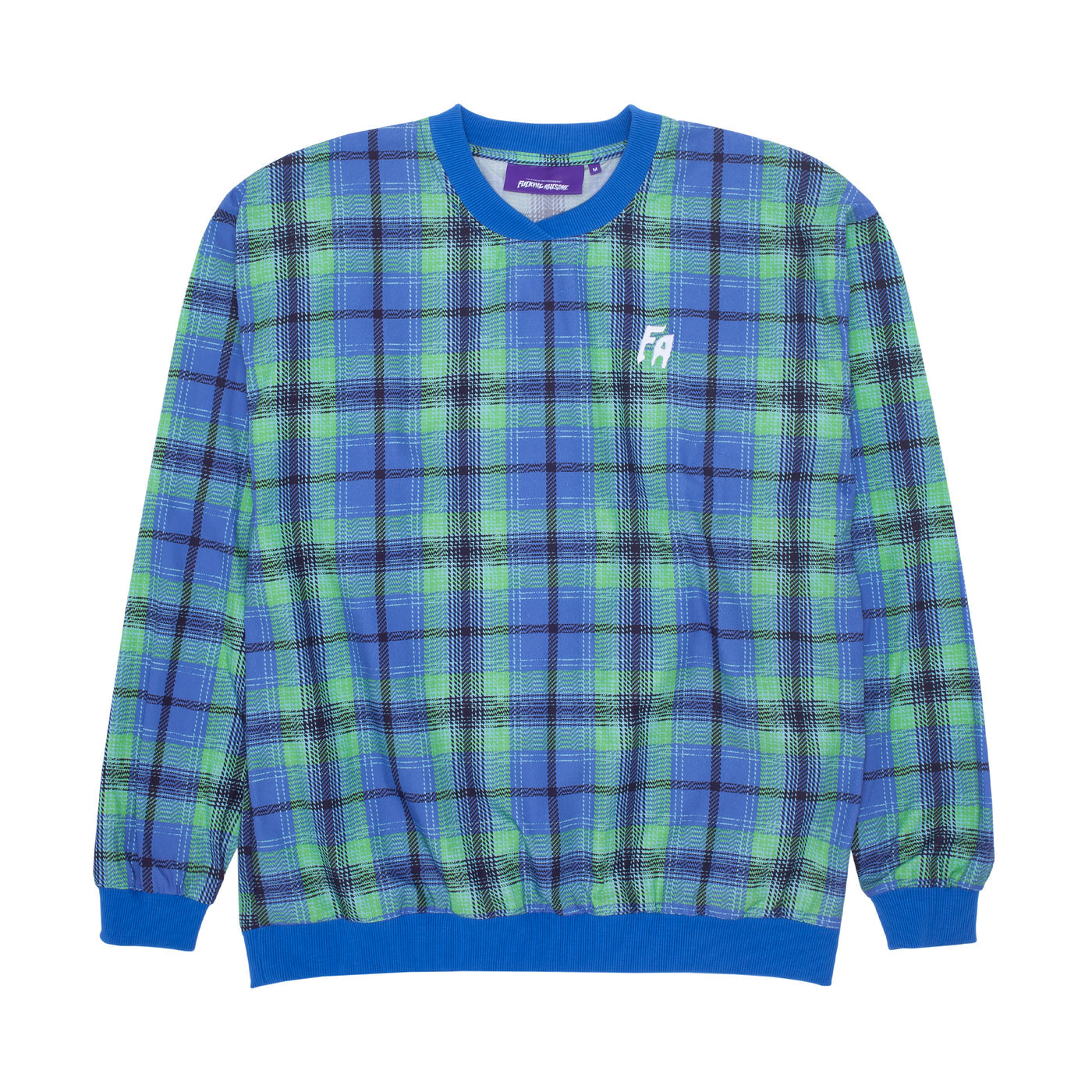 Golf Pullover Wind Shirt, Blue / Green