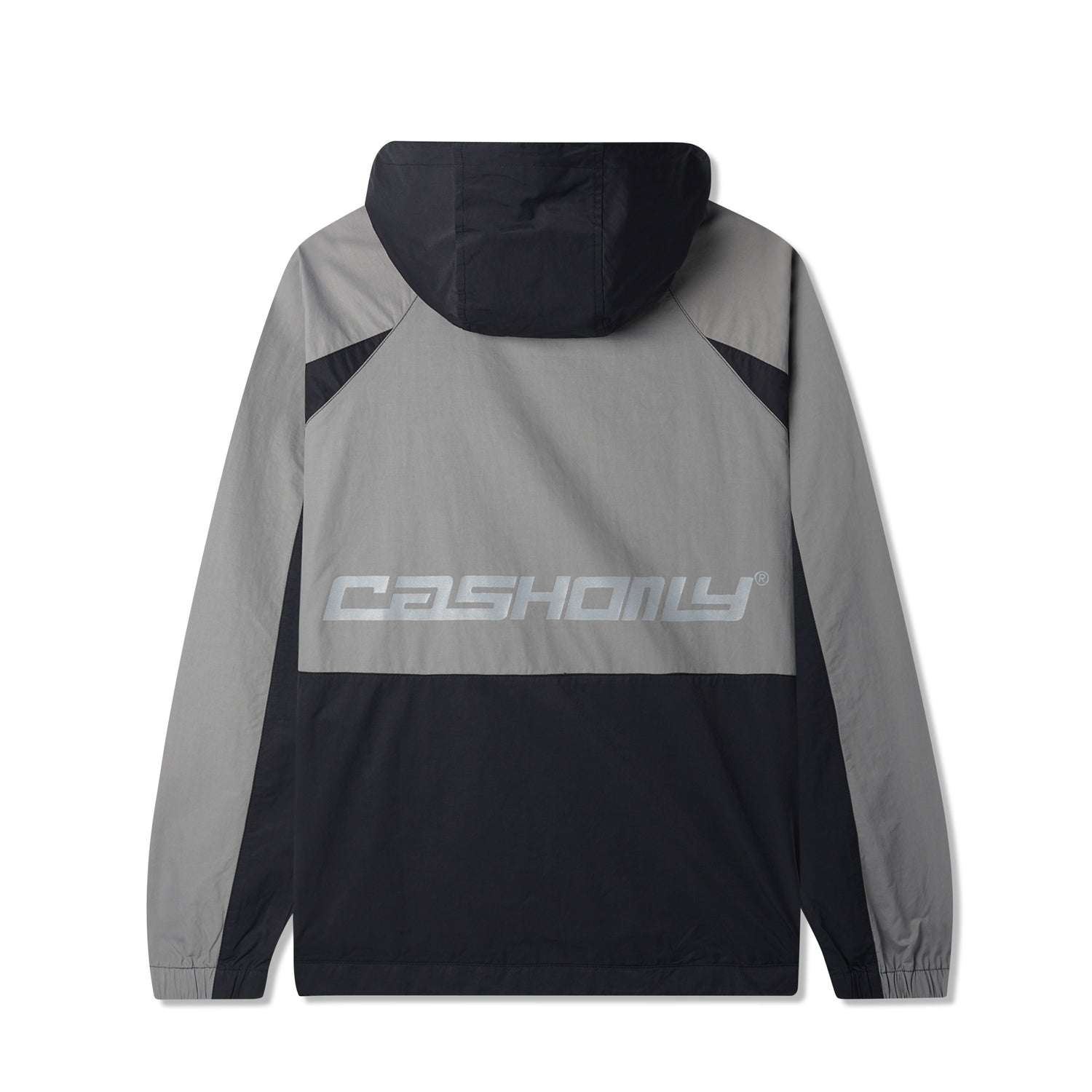 Athletic Anorak Jacket, Black / Grey