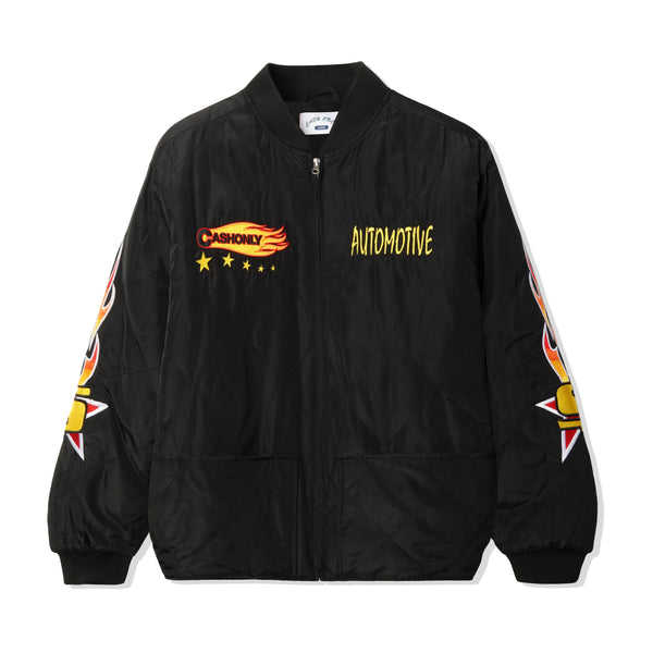 Cash Only Automotive Puffer Jacket, Black
