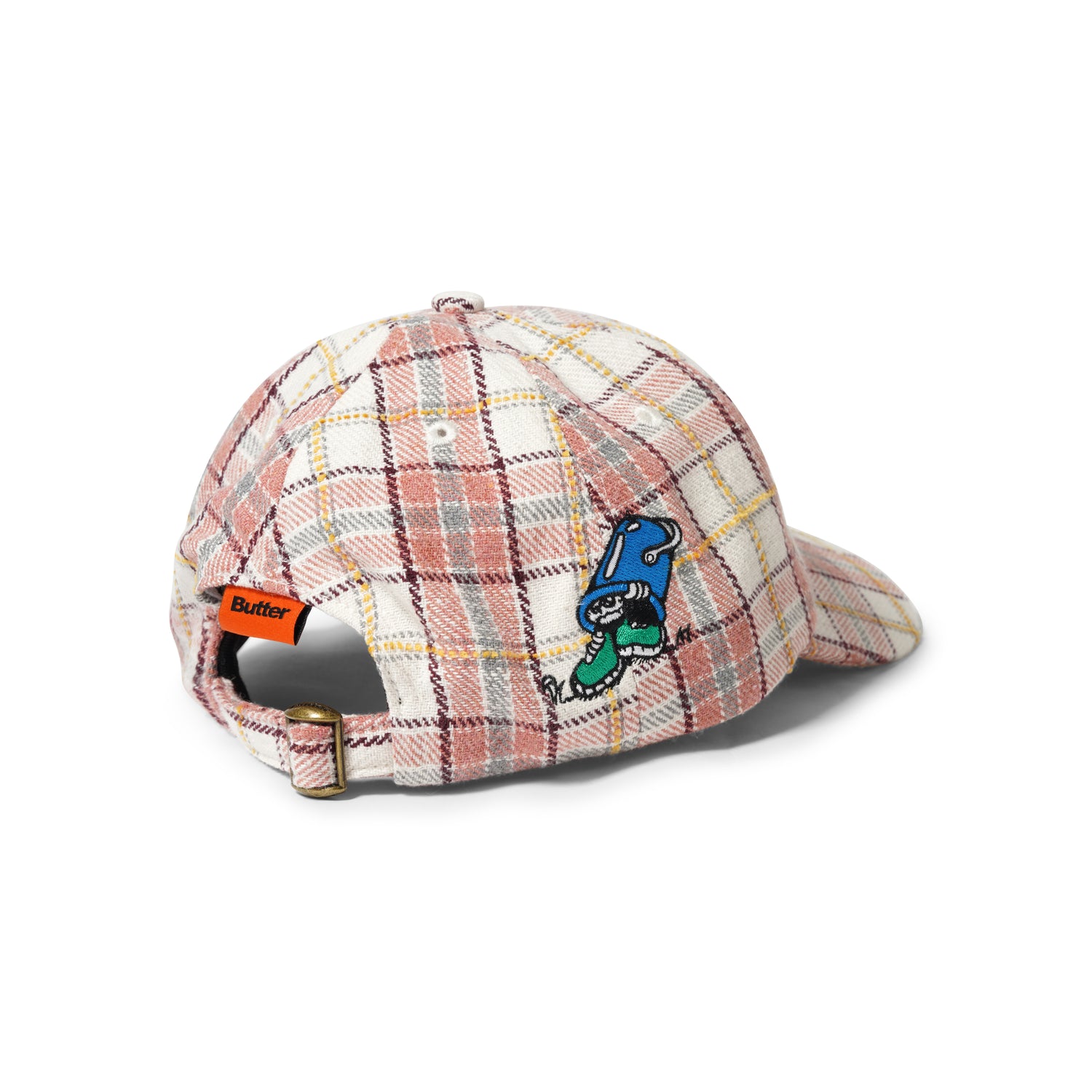 Bucket Plaid 6 Panel Cap, Red