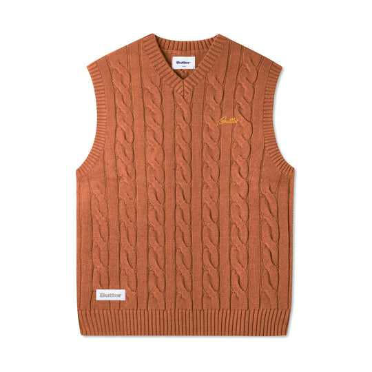 Cable Knit Vest, Oak
