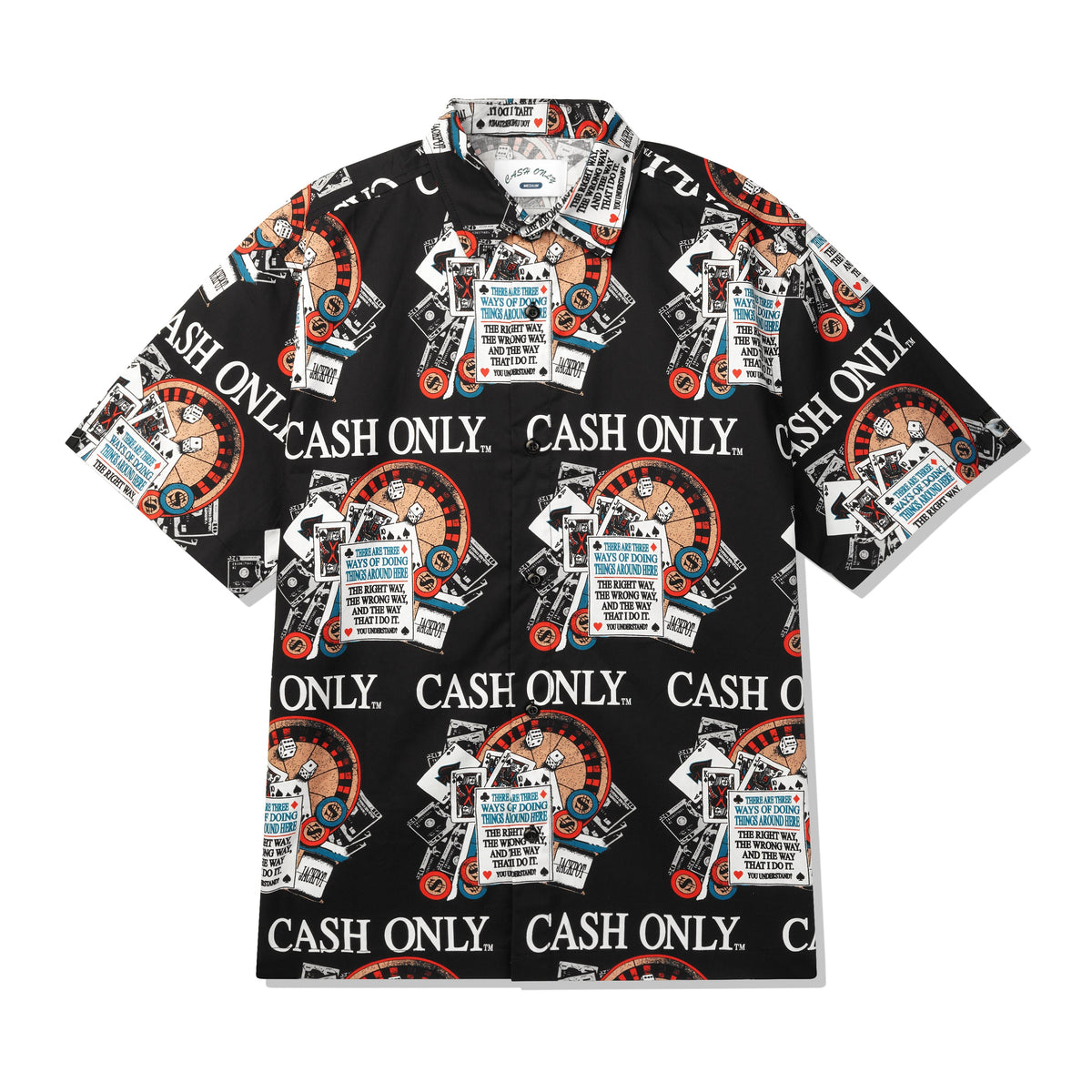 Casino Button Up S/S Shirt, Black