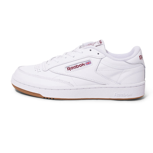 Club C 85, White / Burgundy