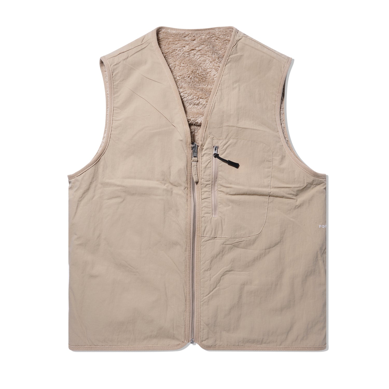 Harold Reversible Vest, White Pepper