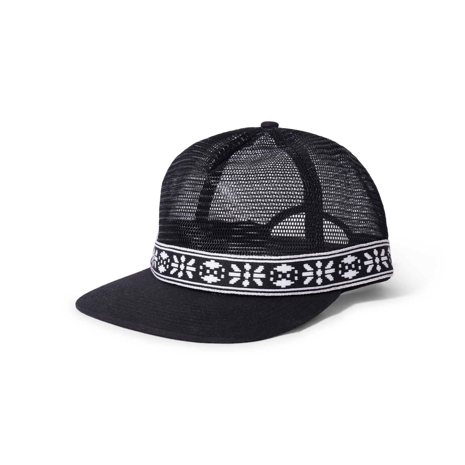 Webbed Full-Mesh Hat, Black