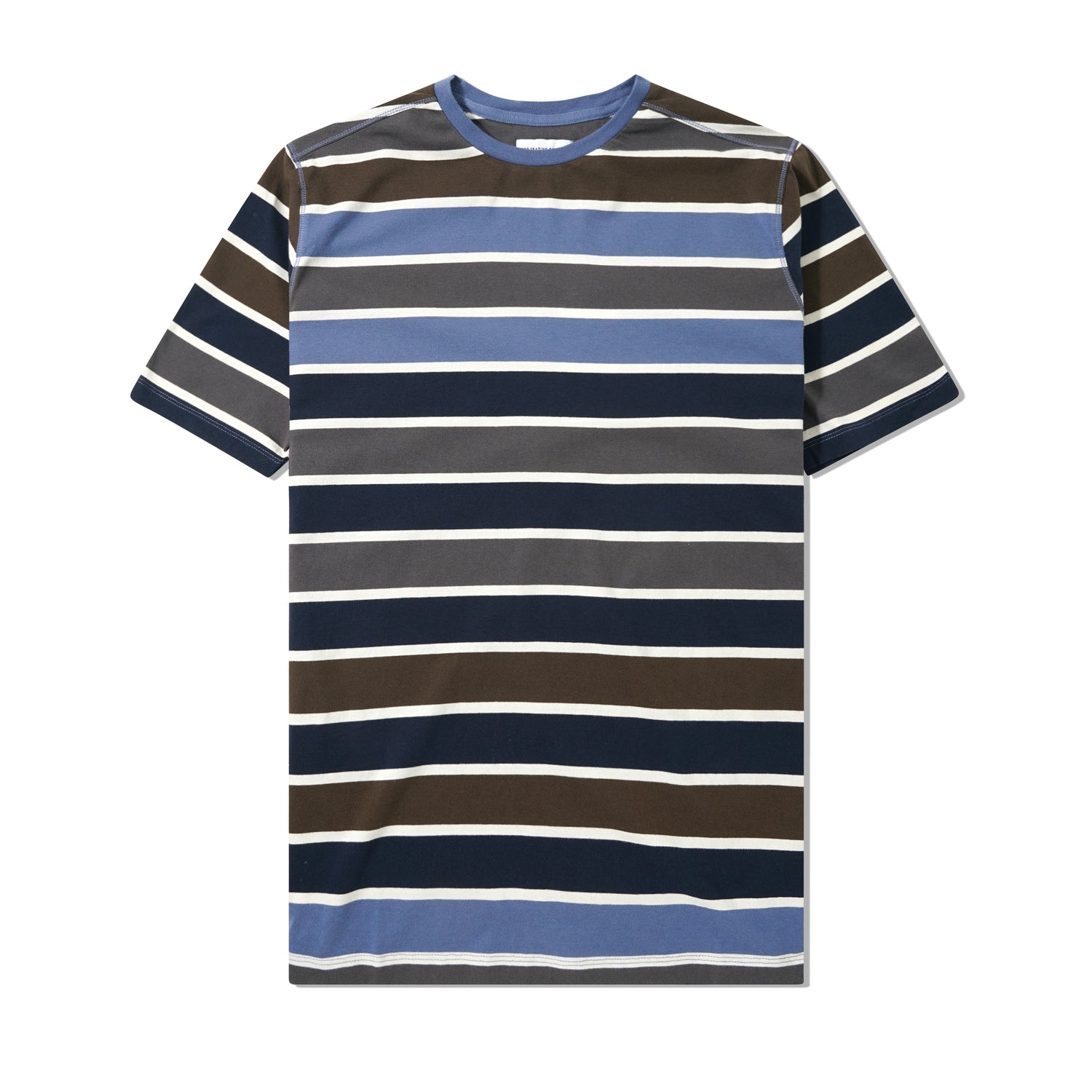 Striped Logo Tee, Coastal Fjord