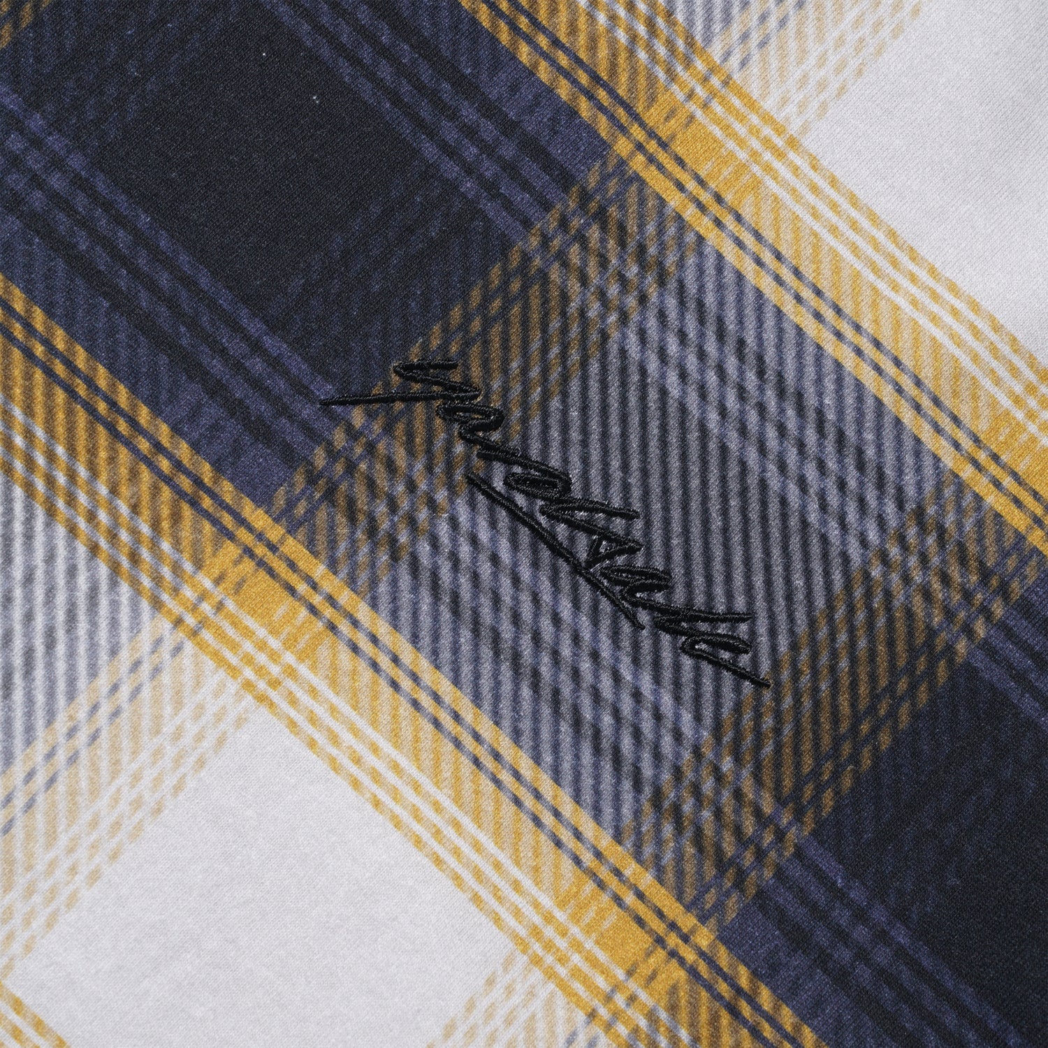 Shadow Plaid Tee, Black / Gold