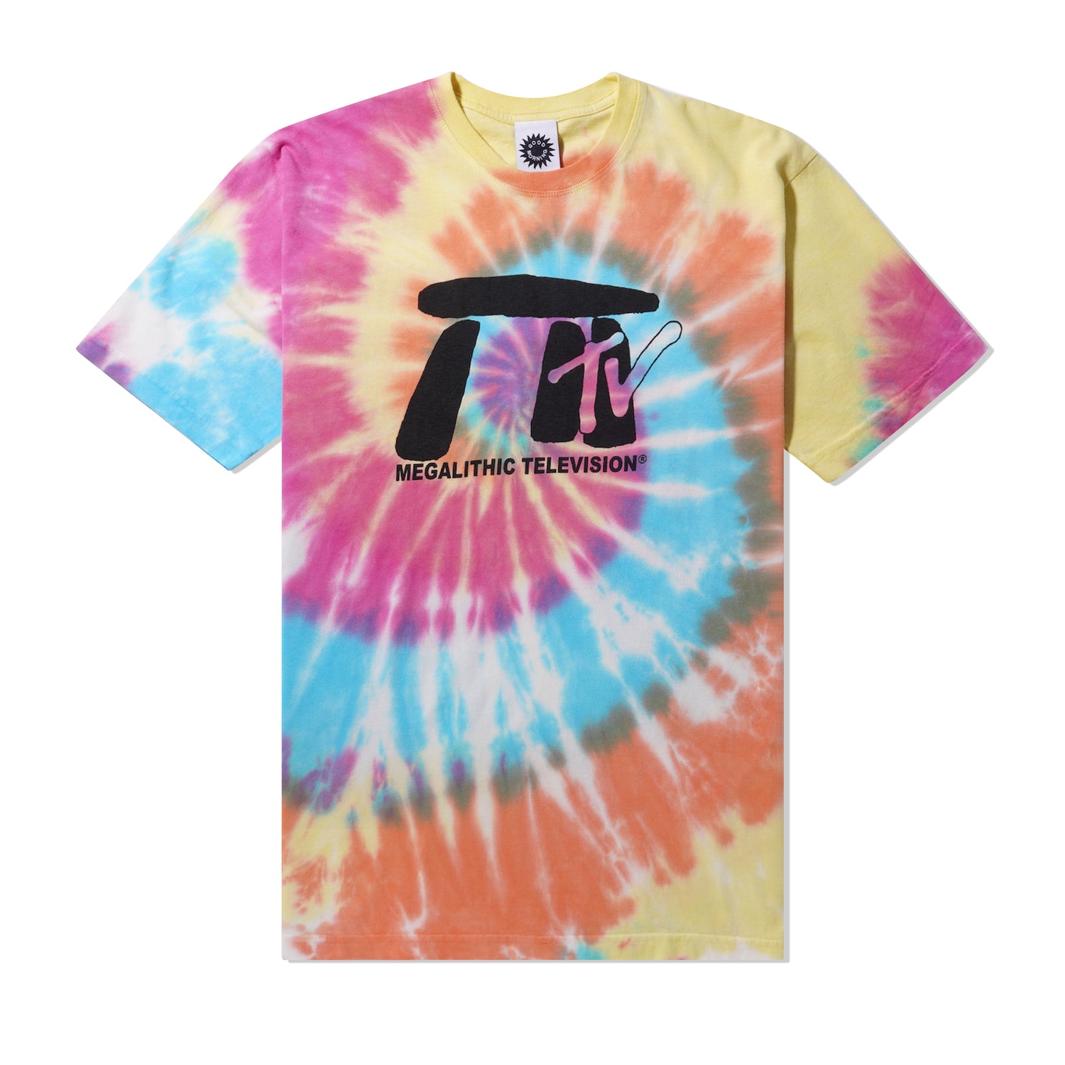 Megalithic TV Tee, Rainbow Tie Dye