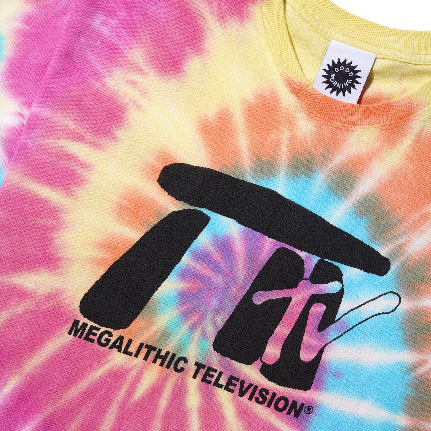 Megalithic TV Tee, Rainbow Tie Dye