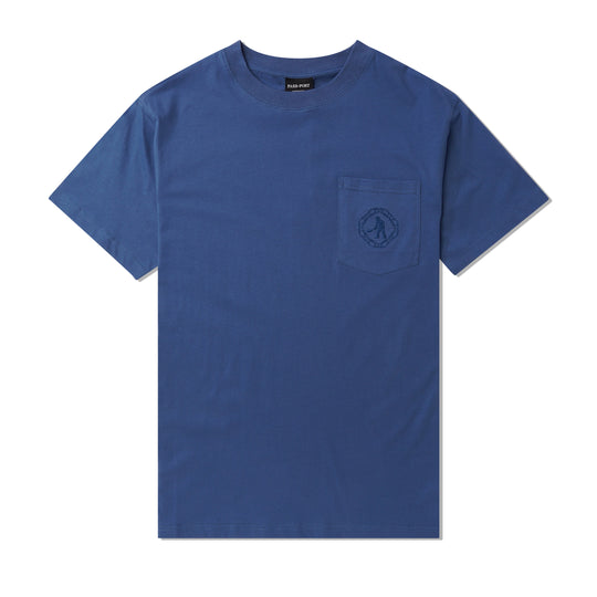 Organic Embroidery Pocket Tee, Royal Blue