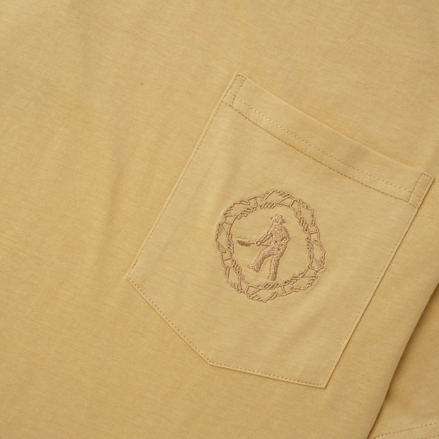 Organic Embroidery Pocket Tee, Sand