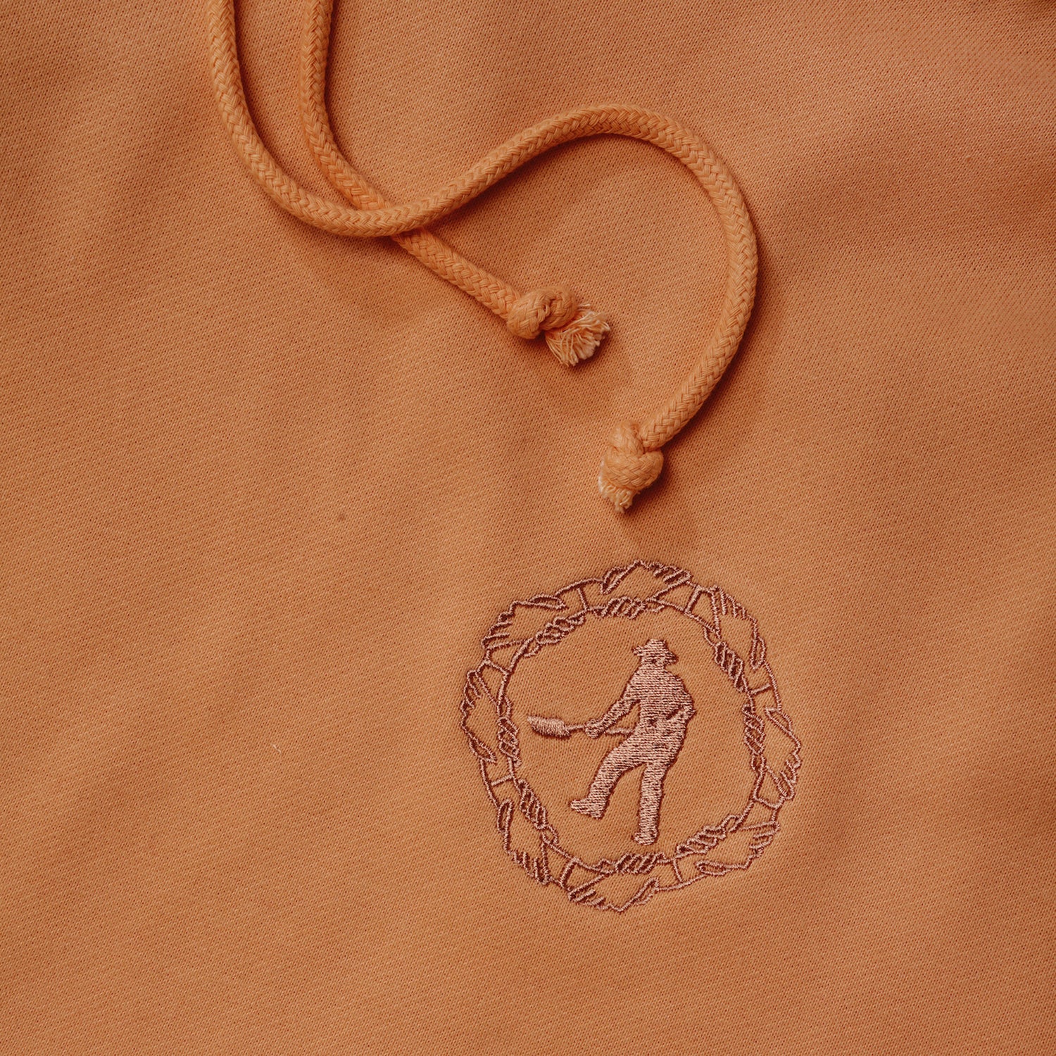 Organic Embroidery Pullover, Burnt Orange