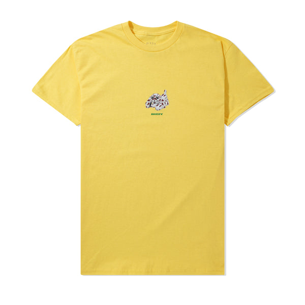 Dizzy Magazine Dog Tee, Bright Yellow