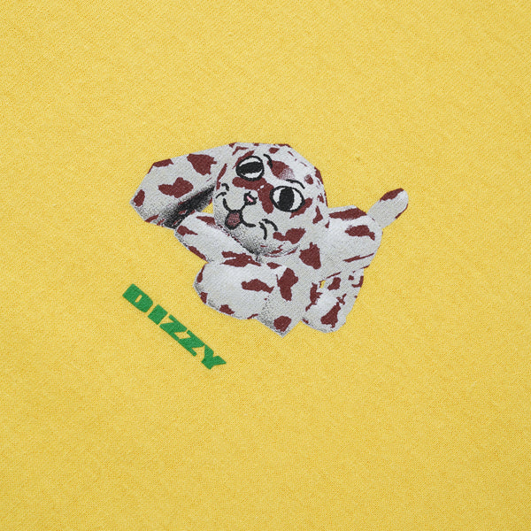 Dizzy Magazine Dog Tee, Bright Yellow