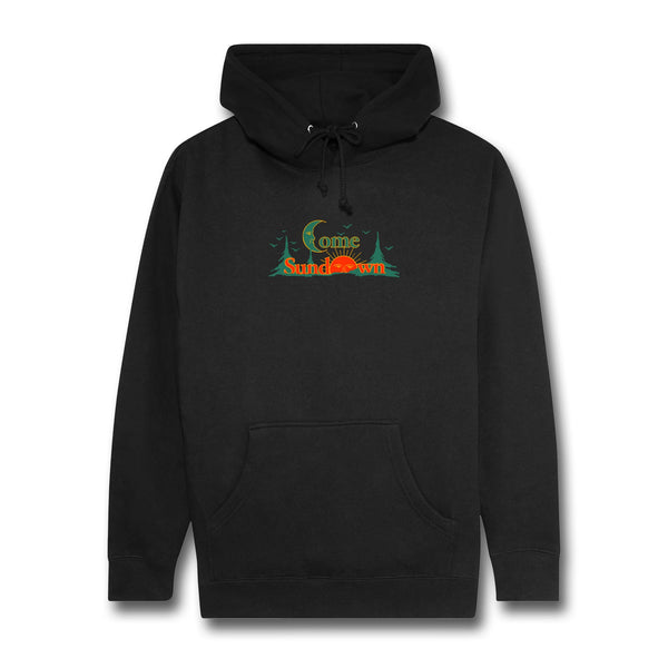 Come Sundown Dusk Embroidery Pullover, Black