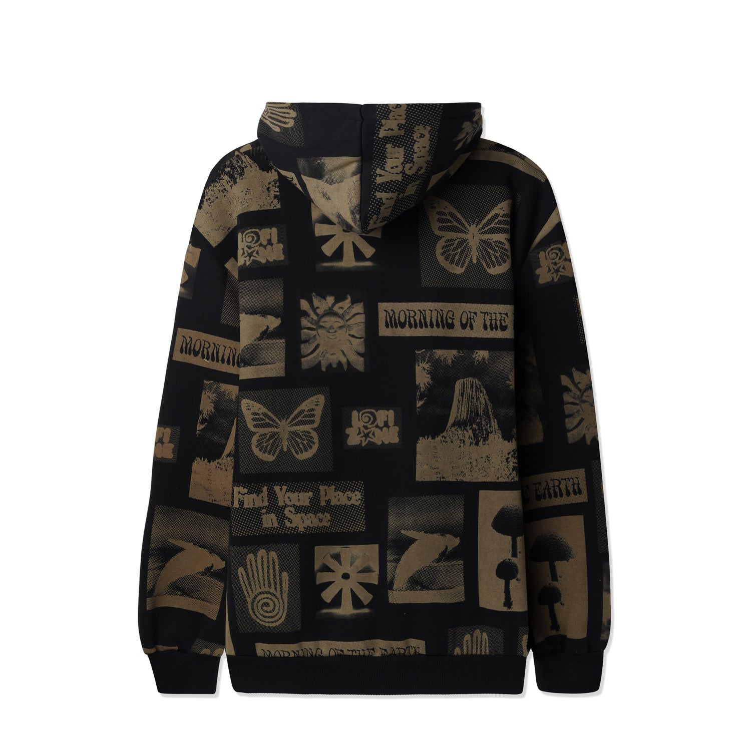 Earth All Over Print Pullover, Black