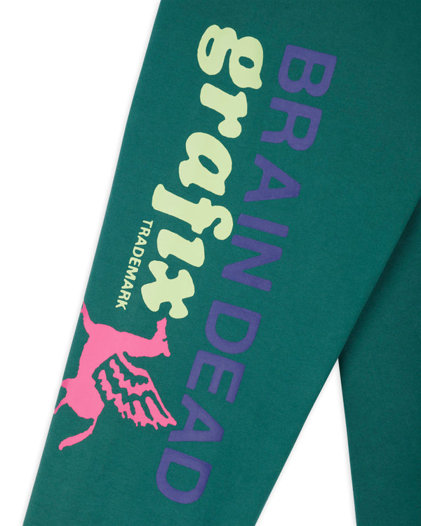 Brain Dead Graffix Sweatpants, Emerald