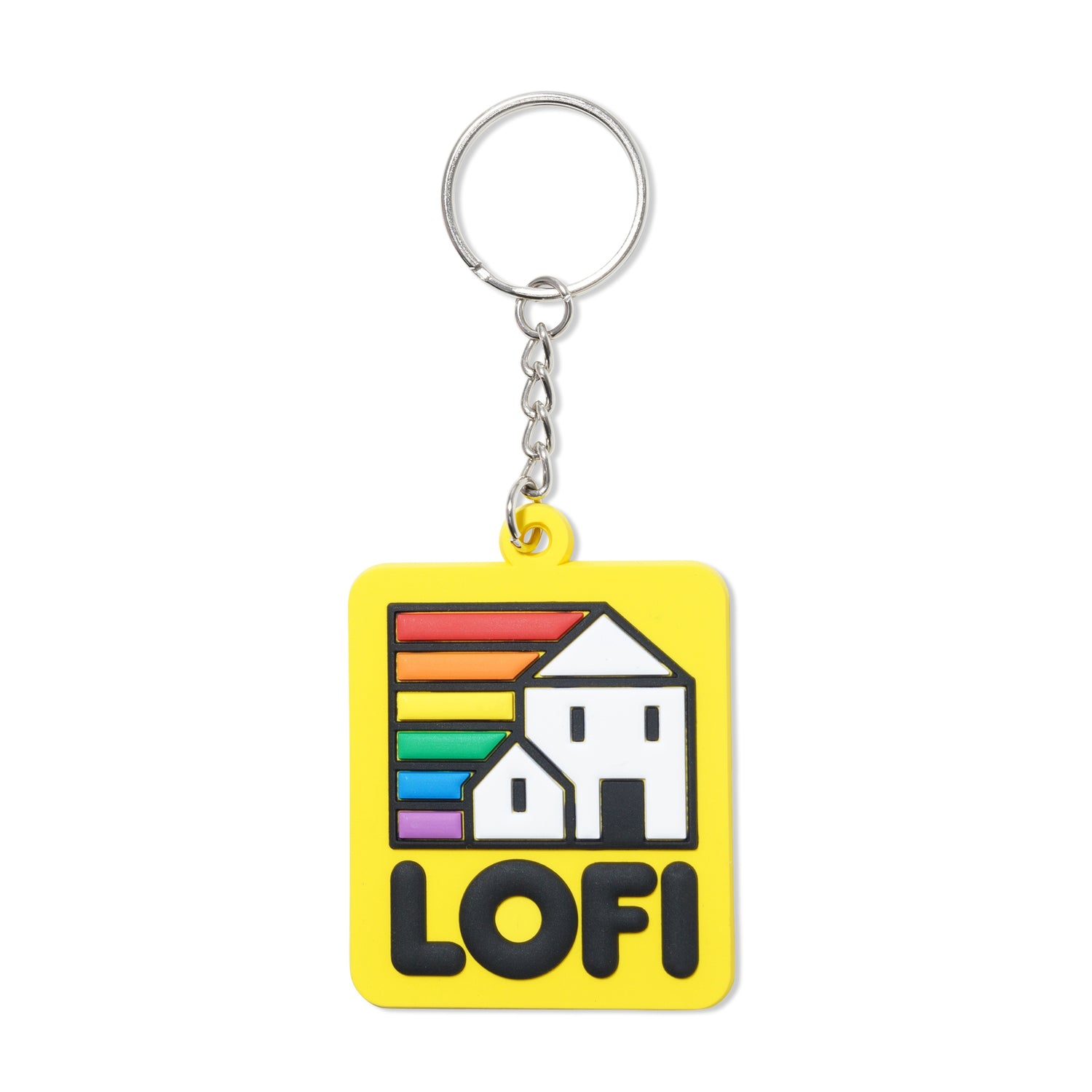 Production House Rubber Keychain, Yellow
