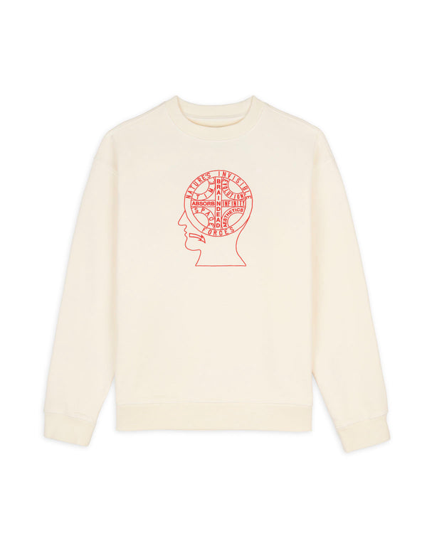 Brain Dead Invisible Forces Crewneck, Cream