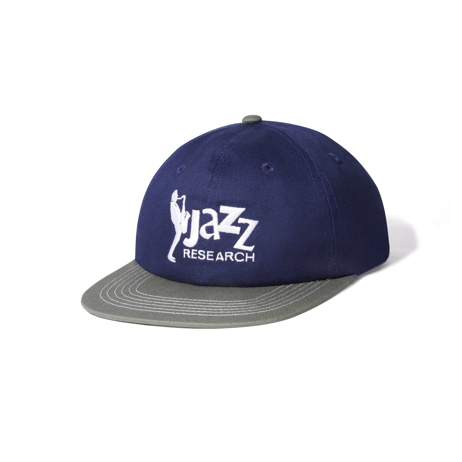 Jazz Research 6 Panel Cap, Navy / Sage