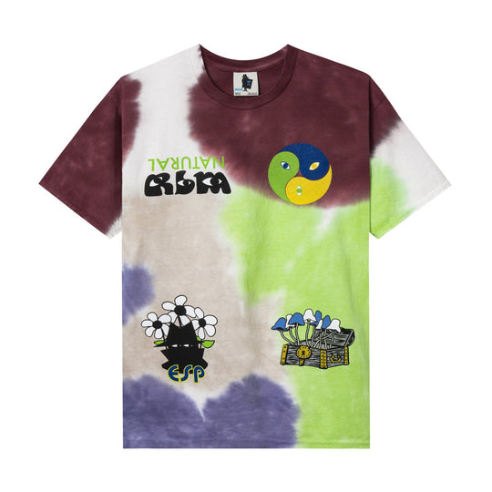 Psychic Plant Tie Dye Tee, Rust / Yellow