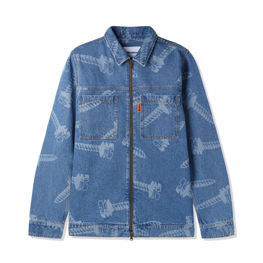 Screw Denim Jacket, Washed Indigo