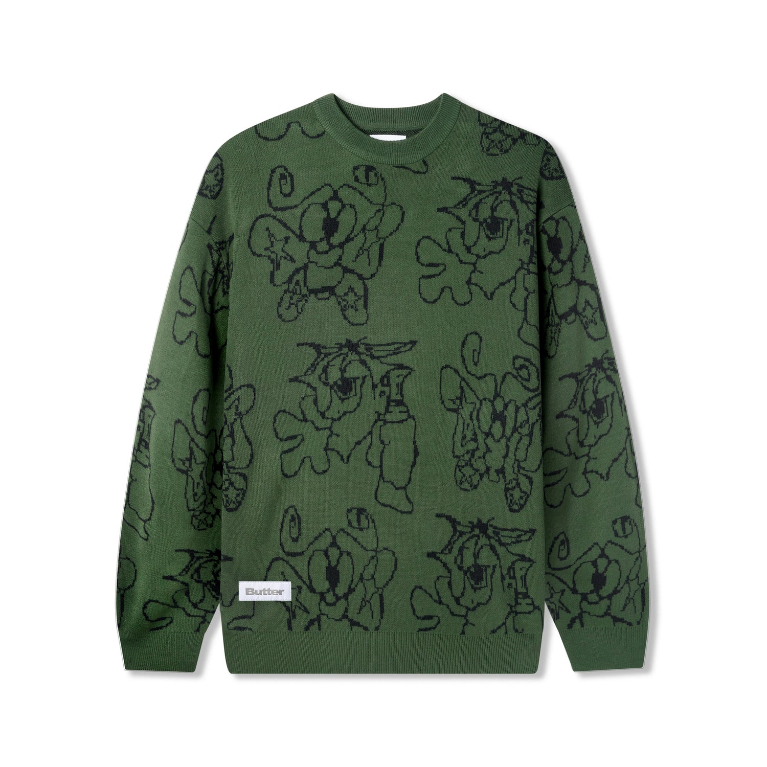 Spray Knit Sweater, Forest
