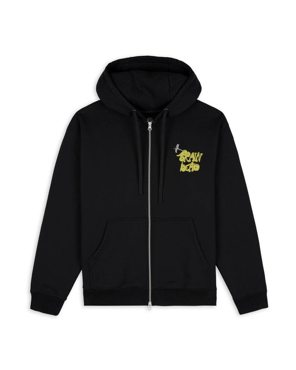 Brain Dead Stoned Head Zip Pullover, Black
