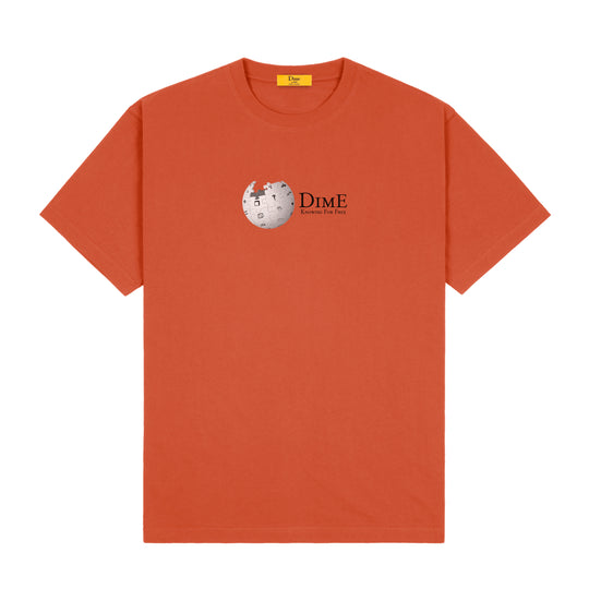 Dimepedia Tee, Autumn Red