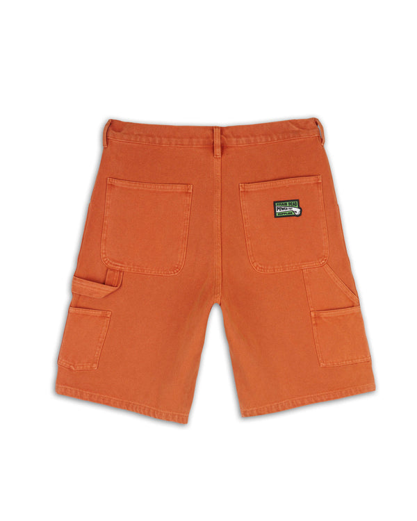 Brain Dead Washed Hard Ware / Soft Wear Carpenter Short, Burnt Orange