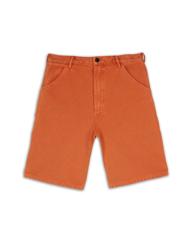 Brain Dead Washed Hard Ware / Soft Wear Carpenter Short, Burnt Orange