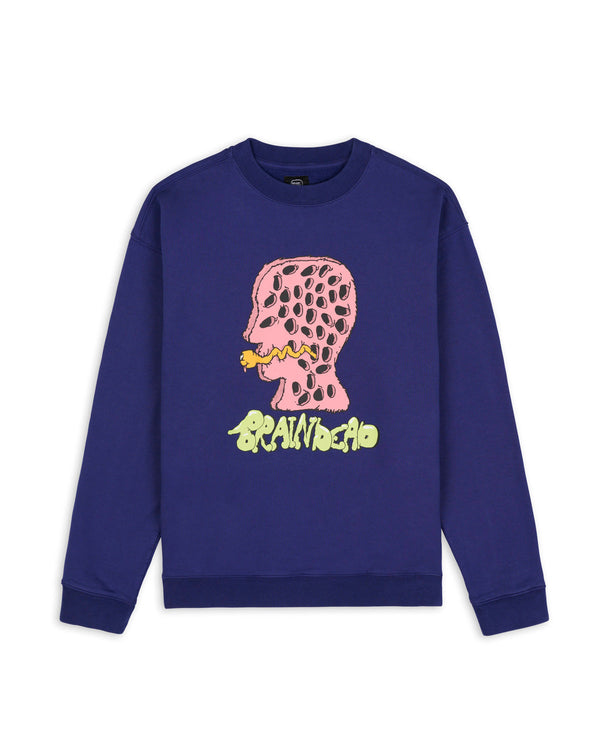Brain Dead Worm Hole Crewneck, Slate