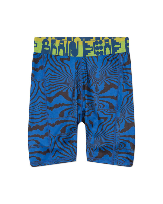Women's Warped Zebra Cycle Short, Blue