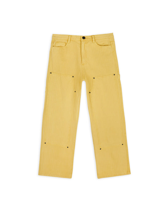 Women's Herringbone Pant, Mustard